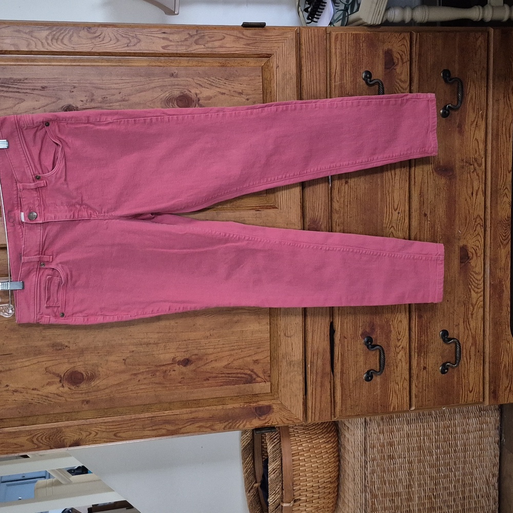 Loft Pink 5 Pocket Modern Skinny Jeans 12